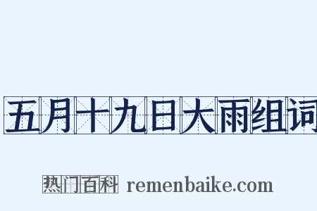 五月十九日大雨组词是什么意思的图片
